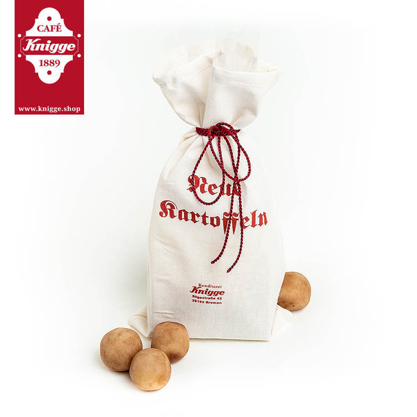 Marzipankartoffeln im charmanten Jutesack! Knusprig, süß und stilvoll verpackt  / ca. 250 g